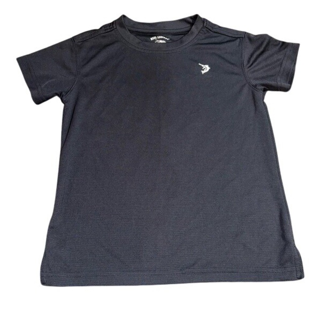 Reel Legends Boys Youth Performance Fishing T-Shirt Navy Blue Size‎ M 5 Marlin